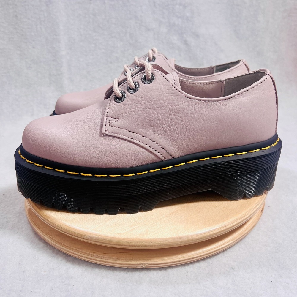 DR MARTENS 1461 QUAD II SHOE Womens Size 6 Gray 3 EYE PLATFORM 30612 ‎ NWT